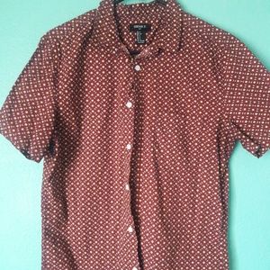 Forever 21 Red/Yellow Pattern Button Up Size S